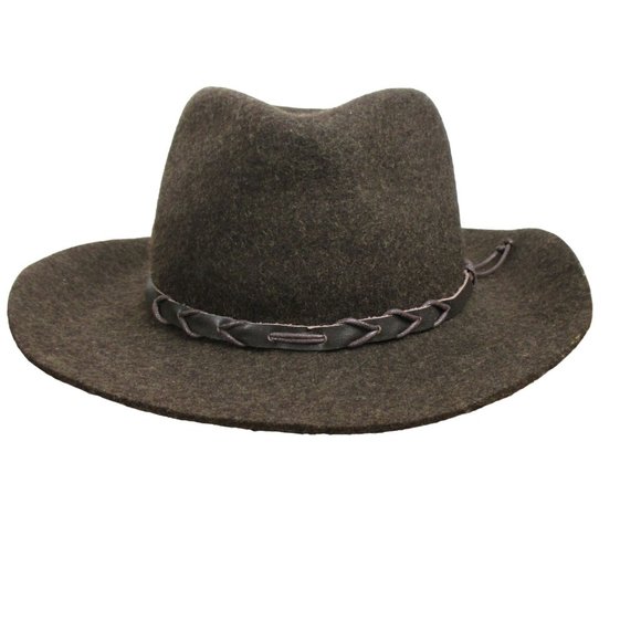Eddie Bauer Other - Eddie Brown 100% Wool Leather Band Rodeo Hat Size S/M